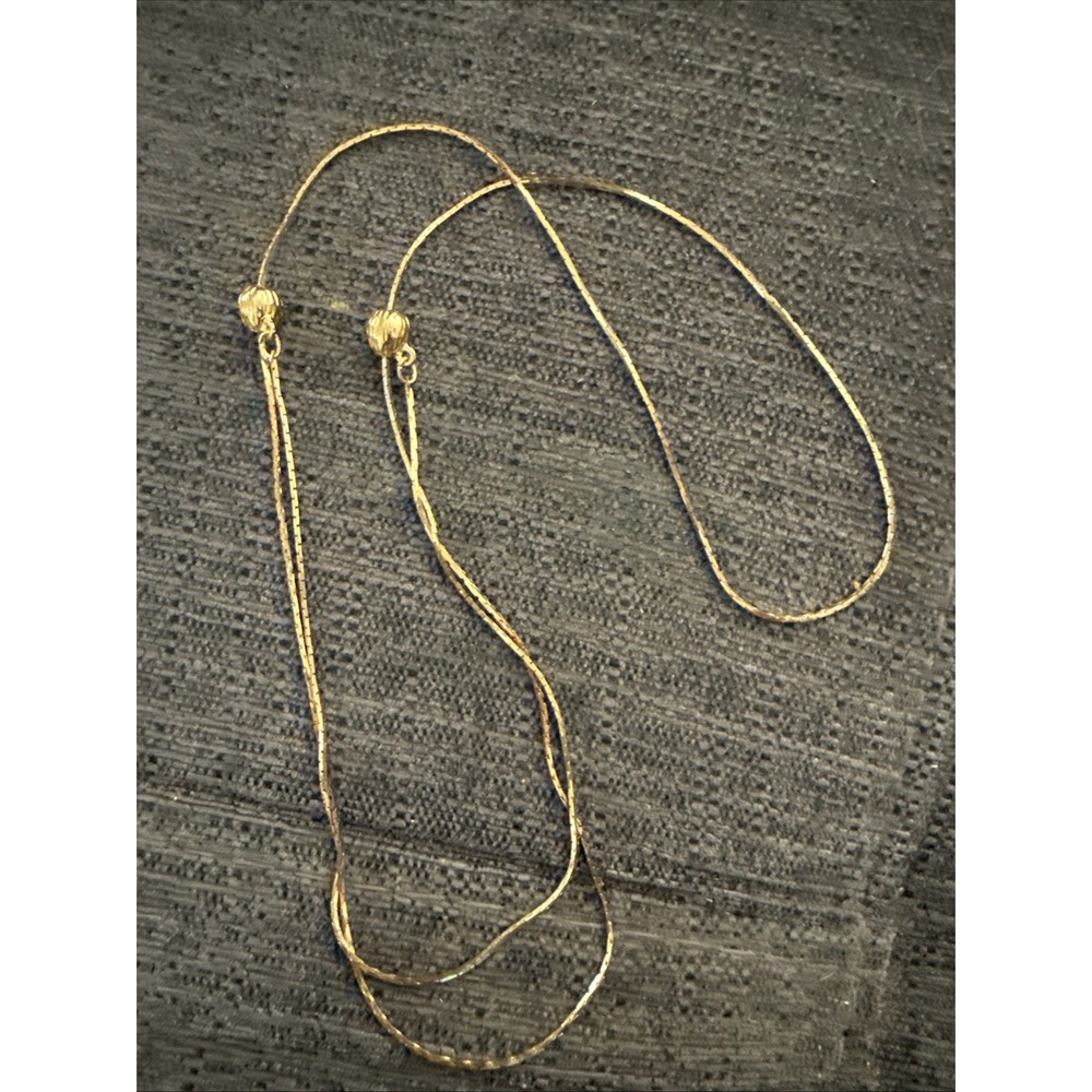 Vintage Gold Tone Ball Pull Ariat Style Necklace